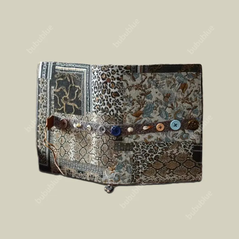 Vintage Free-Spirit Patchwork Jacquard Book Sleeve Notebook/Journal (A5)