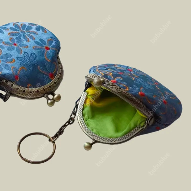 Handmade Mini Coin Purse with Keychain Charm（Christmas gifts are not for sale）