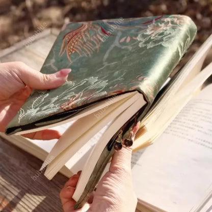 Embroidered Phoenix Embroidered Vintage Original Handmade Book Sleeve Notebook/Journal (A5/A6)