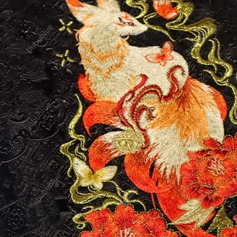 Red Fox Vintage Embroidered Original Handmade Book Sleeve Notebook/Journal (A5)