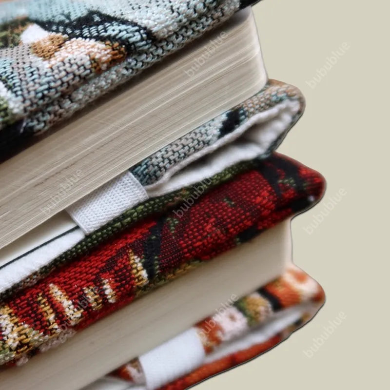 Green Hills Tapestry Vintage Handmade Book Sleeve Notebook/Journal (A5)