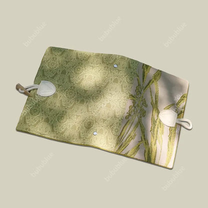 Spring Meadow Green Jacquard Handmade Book Sleeve Notebook/Journal (A5/A6)