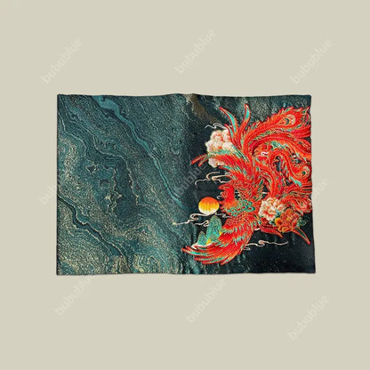 Phoenix Rebirth Embroidered Handmade Book Sleeve Notebook/Journal (A5)