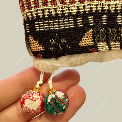 Christmas-Themed Narrative Patchwork Vintage Handmade Book Sleeve Notebook/Journal (A5)