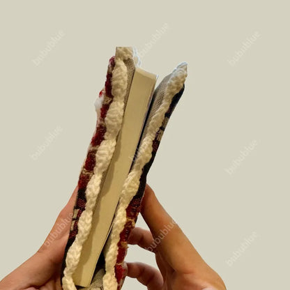 Christmas-Themed Narrative Patchwork Vintage Handmade Book Sleeve Notebook/Journal (A5)