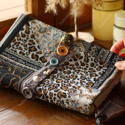 Vintage Free-Spirit Patchwork Jacquard Book Sleeve Notebook/Journal (A5)