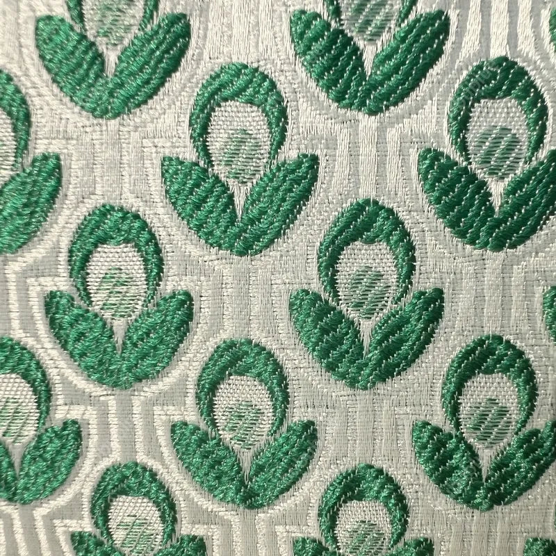 Green Blossom Mini Card Wallet with Pearl handle With Compartments