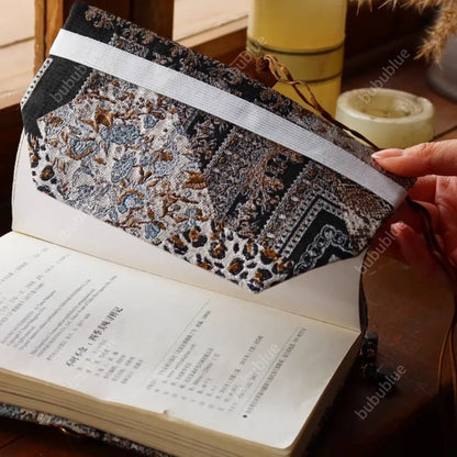 Vintage Free-Spirit Patchwork Jacquard Book Sleeve Notebook/Journal (A5)