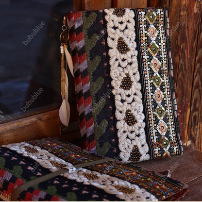 Forest Tribal Embroidered Vintage Original Handmade Book Sleeve Notebook/Journal (A5/A6)