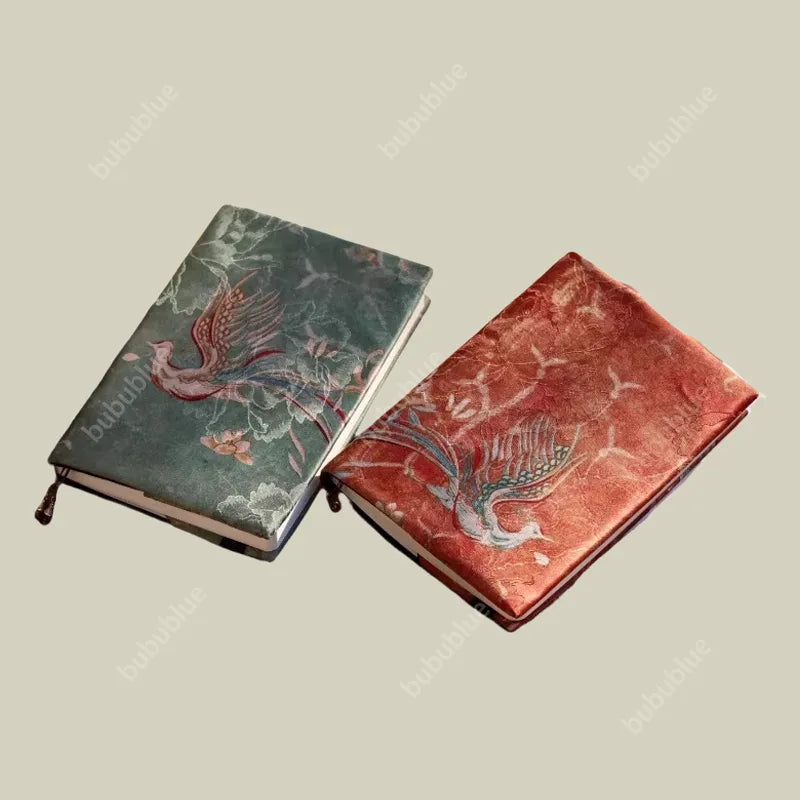 Embroidered Phoenix Embroidered Vintage Original Handmade Book Sleeve Notebook/Journal (A5/A6)