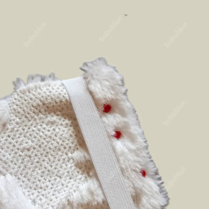 Edelweiss Butterfly Knot Plush Embroidered Cute Book Sleeve Notebook/Journal (A5/A6)