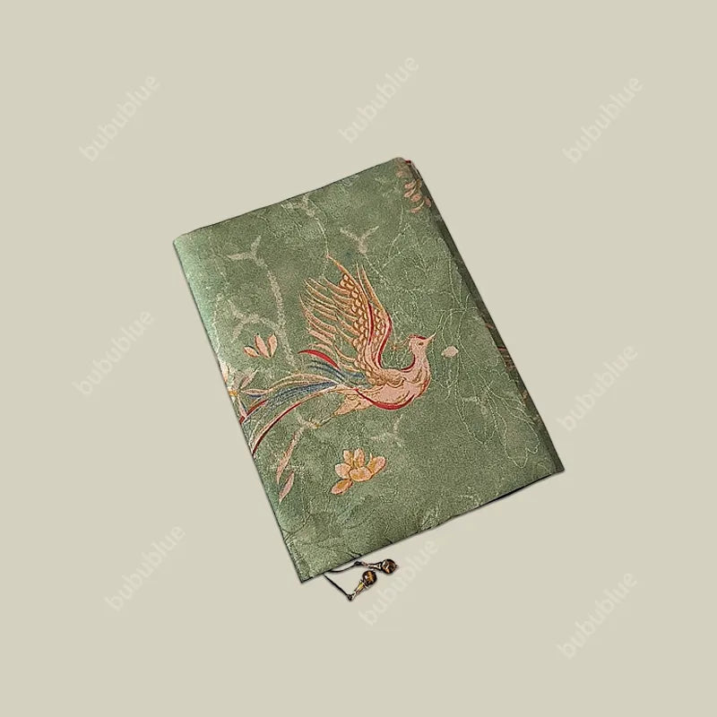 Embroidered Phoenix Embroidered Vintage Original Handmade Book Sleeve Notebook/Journal (A5/A6)