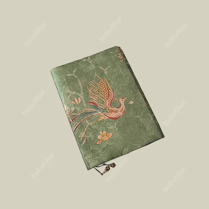 Embroidered Phoenix Embroidered Vintage Original Handmade Book Sleeve Notebook/Journal (A5/A6)