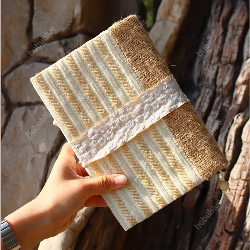 White Bark Texture Handmade Book Sleeve Notebook/Journal (A5/A6)