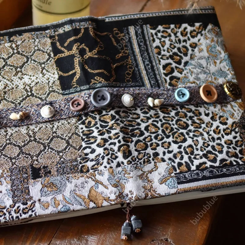 Vintage Free-Spirit Patchwork Jacquard Book Sleeve Notebook/Journal (A5)