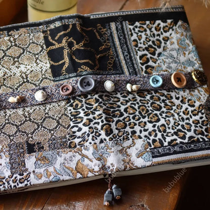Vintage Free-Spirit Patchwork Jacquard Book Sleeve Notebook/Journal (A5)