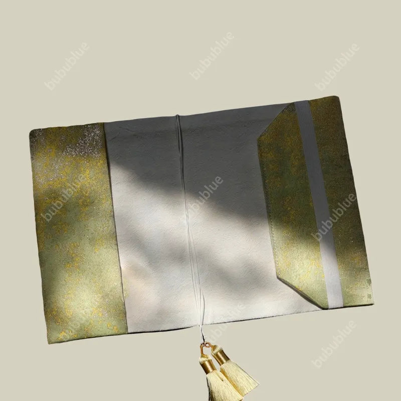 Embroidered Cute Cat Vintage Embroidered Original Handmade Book Sleeve Notebook/Journal (A5)