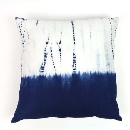 BUBUBLUE Plant Indigo Dyeing Handmade Pillow Case Cotton Sofa Square Cushion Cover