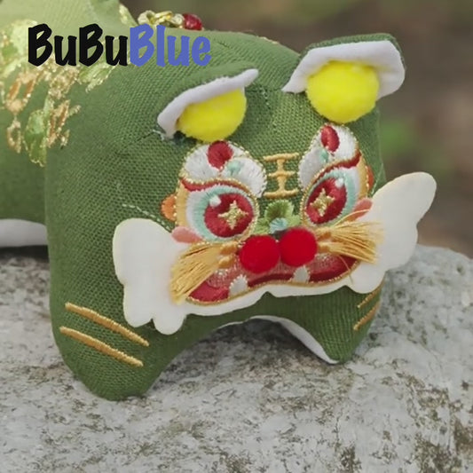 Lucky Tiger Embroidered Scented Charm Pendant