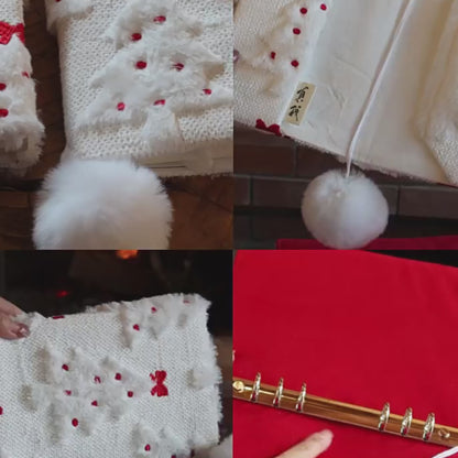 Edelweiss Butterfly Knot Plush Embroidered Cute Book Sleeve Notebook/Journal (A5/A6)