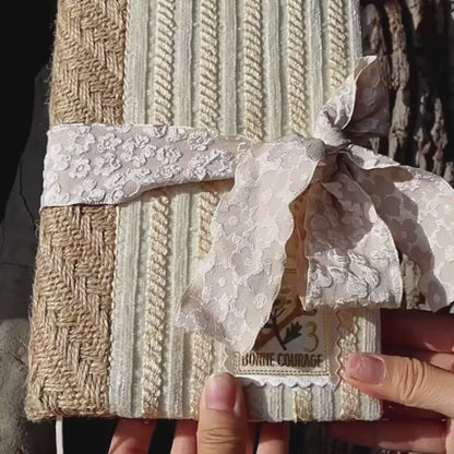 White Bark Texture Handmade Book Sleeve Notebook/Journal (A5/A6)