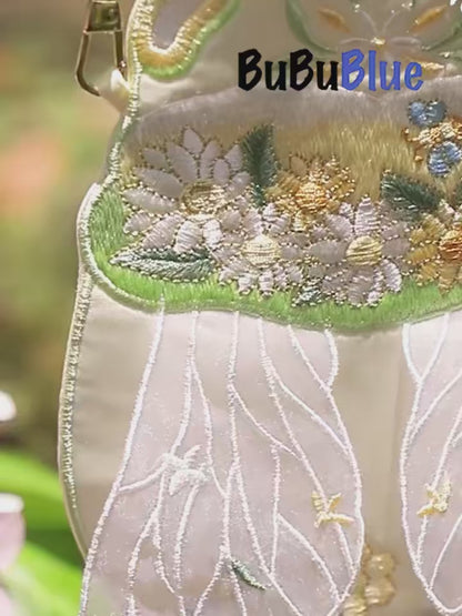 Cute Bee Embroidered Crossbody Phone Bag