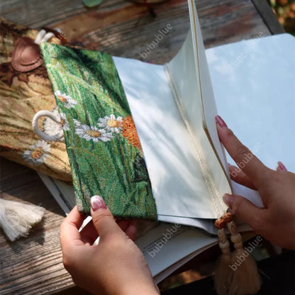 Autumn-Themed Vintage Tapestry Oil Painting Handmade Book Sleeve Notebook/Journal (A5/A6)