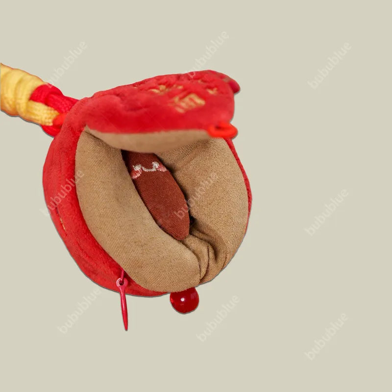 Embroidered Lucky Gourd/Ingot Plush Sachet Pendant