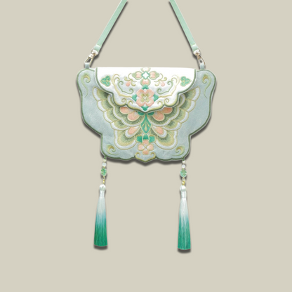 Butterfly Embroidered Crossbody Phone Bag
