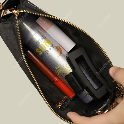 Elegant Butterfly Embroidered Handmade Black Handbag