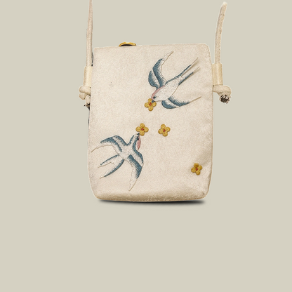 Nature Inspiration Embroidered Crossbody Phone Bag