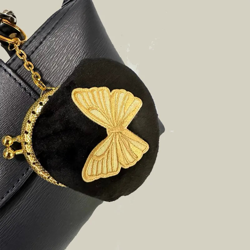 Handmade Mini Coin Purse with Keychain Charm（Christmas gifts are not for sale）