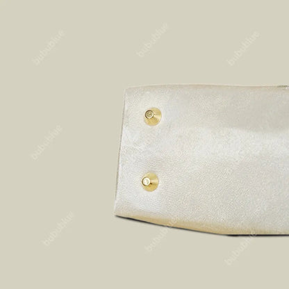 Vintage Rose Embroidered Handbag with Pearl Tassel & Gold Handle