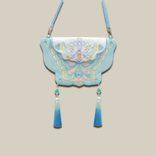 Butterfly Embroidered Crossbody Phone Bag