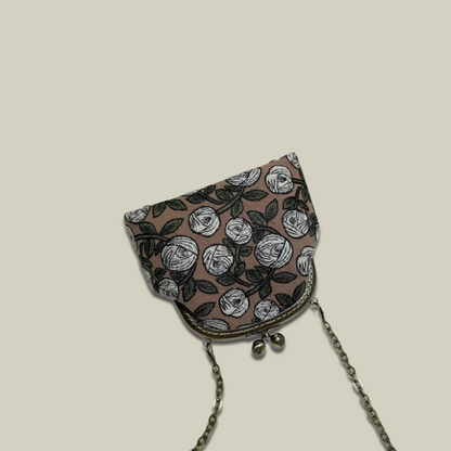 Garden Series Rose Kiss Lock Coin Purse Children's Small Handbag