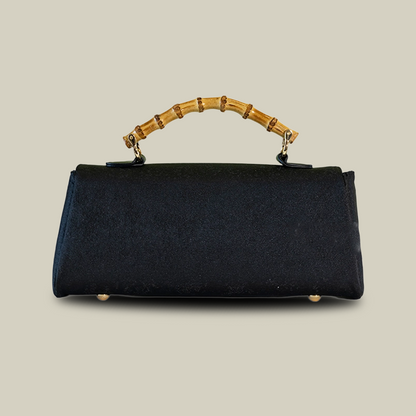 Magnolia Embroidered Boston Bag with Crossbody Chain