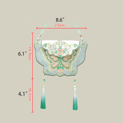 Butterfly Embroidered Crossbody Phone Bag