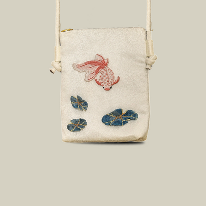 Nature Inspiration Embroidered Crossbody Phone Bag