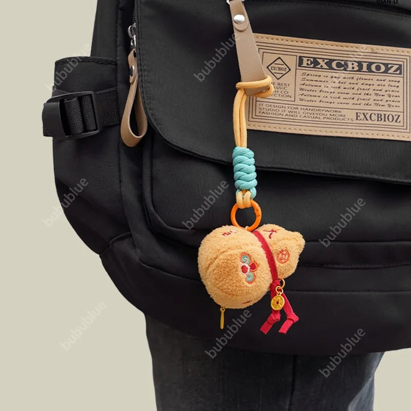 Embroidered Lucky Gourd/Ingot Plush Sachet Pendant