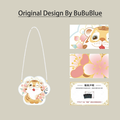 Cute Tiger Embroidered Crossbody Mobile Phone Bag