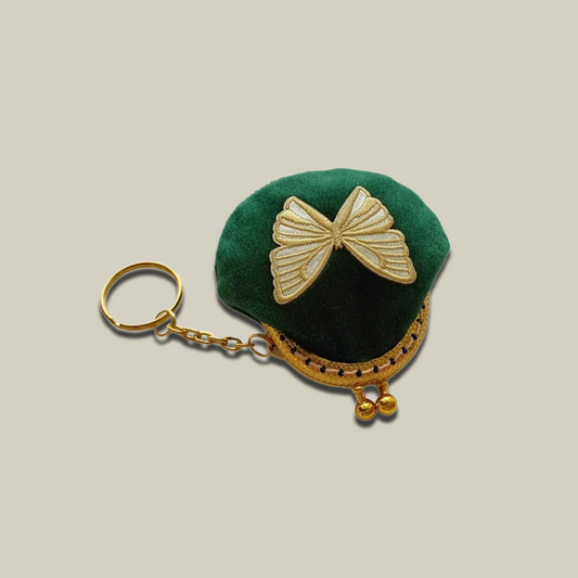 Butterfly Grace Mini Jewelry Pouch with Keychain Charm