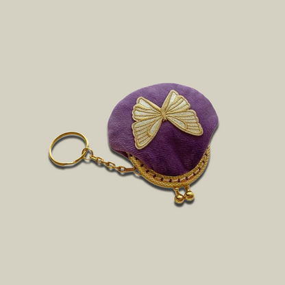 Butterfly Grace Mini Jewelry Pouch with Keychain Charm