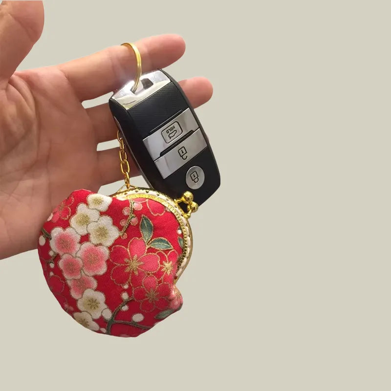 Handmade Mini Coin Purse with Keychain Charm（Christmas gifts are not for sale）
