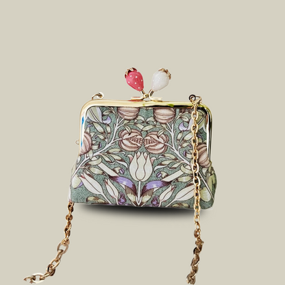 Contrast Color Candy Head Kiss Lock Coin Purse Cute Mini Crossbody Bag